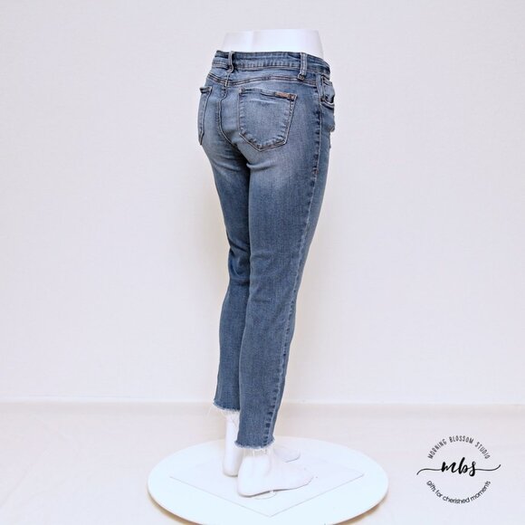 STS Blue Emma Ankle Skinny Embroidered Distressed Frayed Hems Jeans - Picture 5 of 12